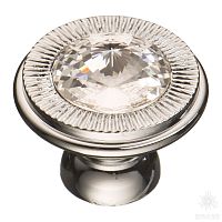 25.319.25.SWA.07 Ручка кнопка с кристаллом Swarovski, глянцевый хром