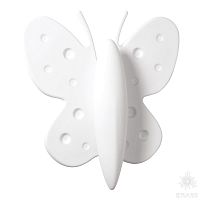 453032ST01 Ручка кнопка детская, бабочка белая 32 мм